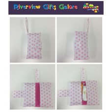 Nappy Wallet - White with Pink Spots Nappy Wallet - White with Pink Spots
